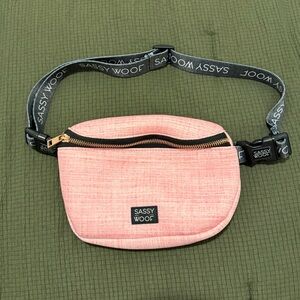 Sassy Woof Pink Dog Carrier Waist Bag
